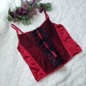 Ambrielle Black & Red Corset Top